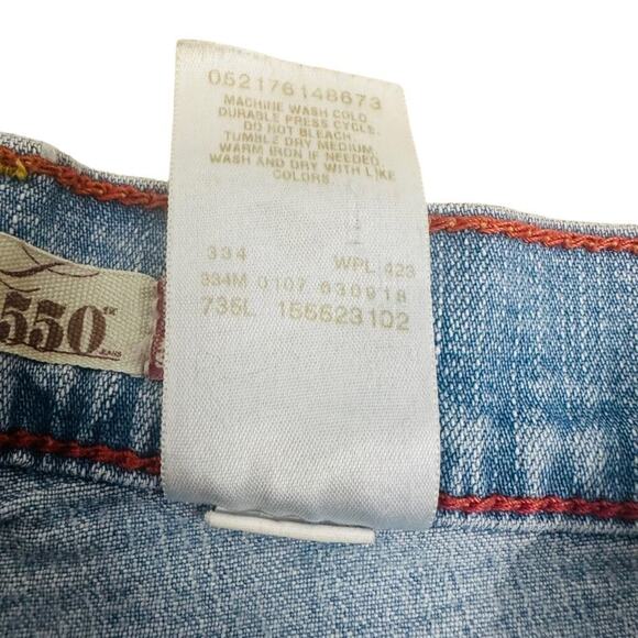 Vintage Levi’s Jeans Bootcut Light Blue 550 Cotton Relaxed Ripped Size 29 - Picture 8 of 10